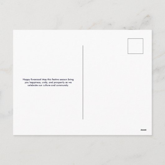 Kwanzaa Feestdagenkaart (Achterkant)