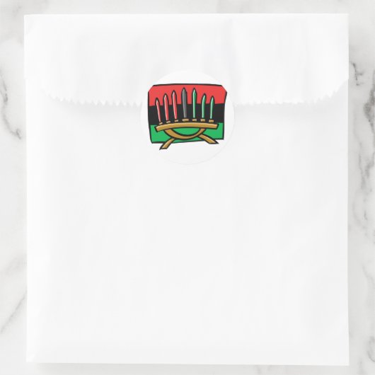 Kwanzaa Flag Ronde Sticker (Tas)