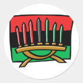 Kwanzaa Flag Ronde Sticker (Voorkant)