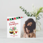 Kwanzaa Foto Feestdagenkaart (Staand voorkant)