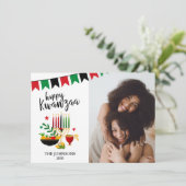 Kwanzaa Foto Feestdagenkaart (Staand voorkant)