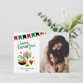 Kwanzaa Foto Feestdagenkaart (Staand voorkant)