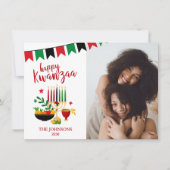 Kwanzaa Foto Feestdagenkaart (Voorkant)