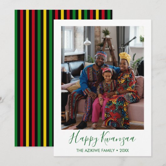 Kwanzaa Foto Vakantie Kaart (Voorkant / Achterkant)