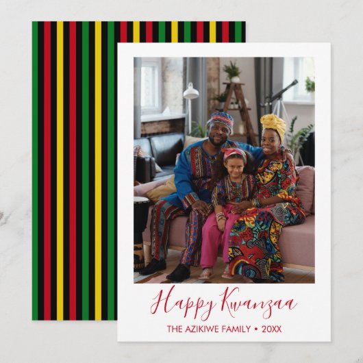 Kwanzaa Foto Vakantie Kaart (Voorkant / Achterkant)