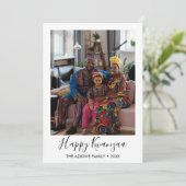 Kwanzaa Foto Vakantiekaart Feestdagenkaart (Staand voorkant)