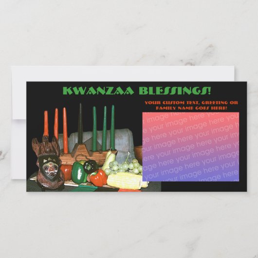 Kwanzaa-fotokaarten Feestdagenkaart (Voorkant)