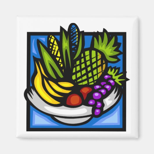 Kwanzaa Fruit Bowl Magnet van SRF (Voorkant)