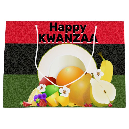Kwanzaa Fruit Cornucopia Groot Cadeauzakje (Voorkant)