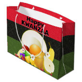 Kwanzaa Fruit Cornucopia Groot Cadeauzakje (Achterkant Gekanteld)