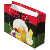 Kwanzaa Fruit Cornucopia Groot Cadeauzakje (Voorkant Gekanteld)
