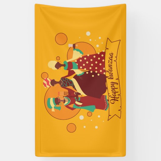 Kwanzaa Gathering Spandoek (Verticaal)