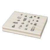 Kwanzaa geïnspireerd design Wood Art Stamp Rubberstempel (Stempel)