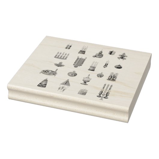 Kwanzaa geïnspireerd design Wood Art Stamp Rubberstempel (Stempel)