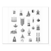 Kwanzaa geïnspireerd design Wood Art Stamp Rubberstempel (Afrduk)