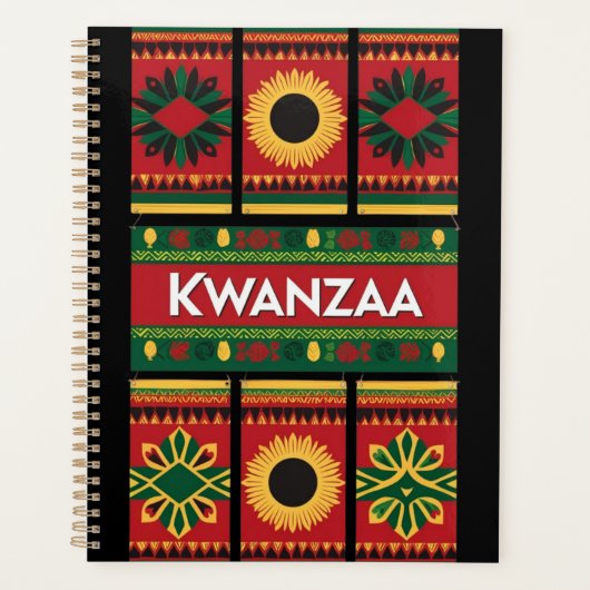 Kwanzaa-geïnspireerde plannerontwerp planner (Voorkant)