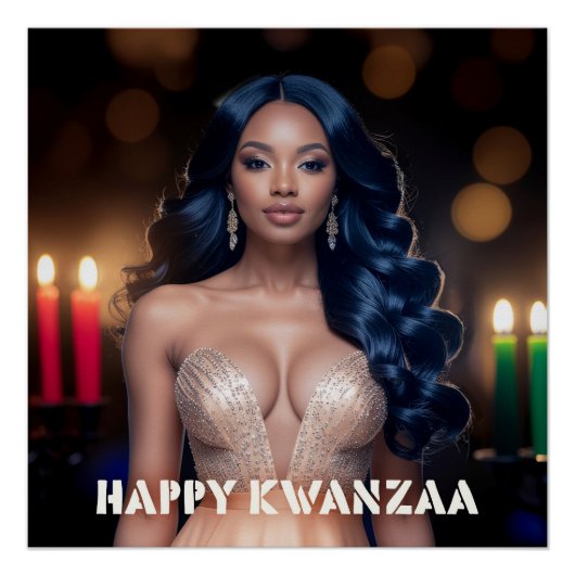 KWANZAA - GELUKKIGE KWANZAA PERFECT POSTER (Voorkant)