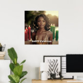 KWANZAA - GELUKKIGE KWANZAA - POSTER (Thuiskantoor)