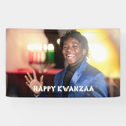 KWANZAA - GELUKKIGE KWANZAA - SPANDOEK (Horizontaal)