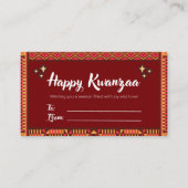 Kwanzaa Gift Label (Voorkant)