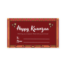 Kwanzaa Gift Label