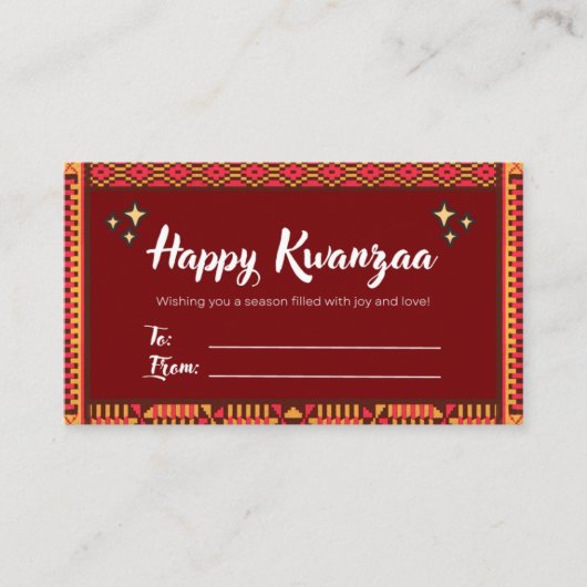 Kwanzaa Gift Label (Voorkant)