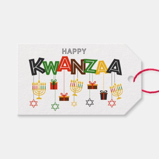 Kwanzaa Gift Labels Cadeaulabel (Voorkant (Horizontaal))