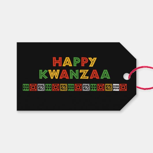Kwanzaa Gift Labels Cadeaulabel (Voorkant (Horizontaal))