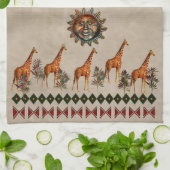 Kwanzaa Giraffes Theedoek (Gevouwen)