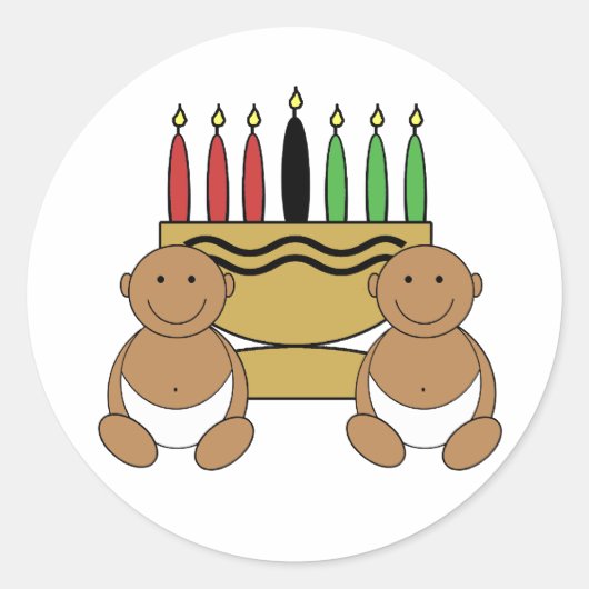 Kwanzaa Graphic Ronde Sticker (Voorkant)