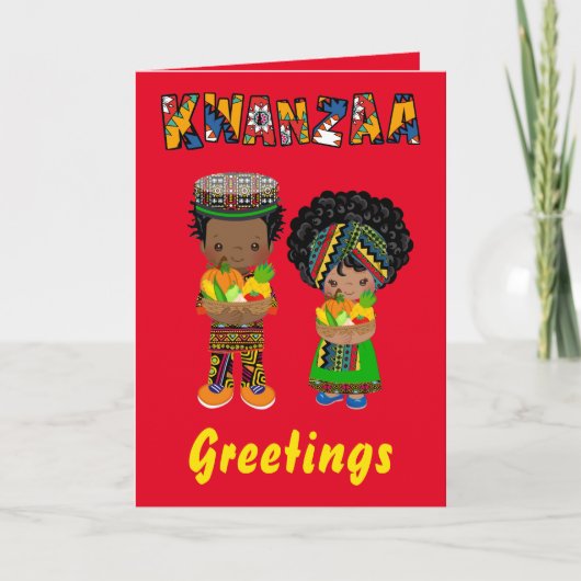 Kwanzaa Greetings Feestdagen Kaart (Voorkant)
