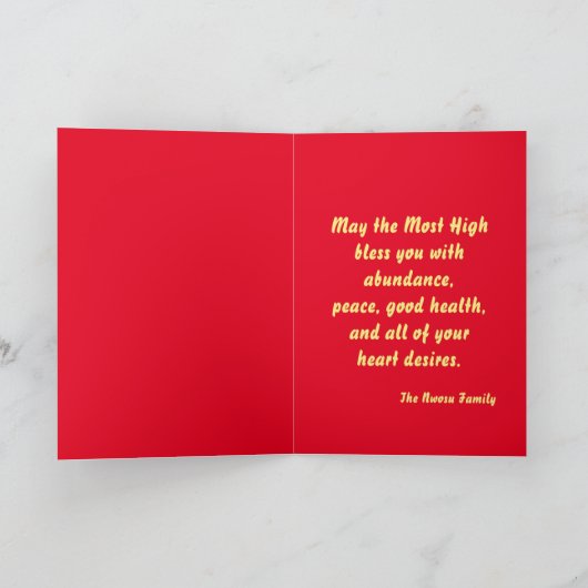 Kwanzaa Greetings Feestdagen Kaart (Binnen)