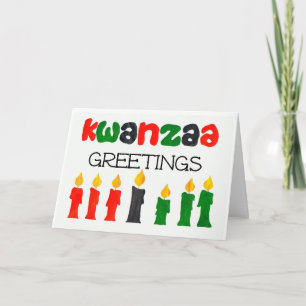 Kwanzaa Greetings Kaart met kaarsen