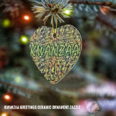 Kwanzaa Greetings Keramisch Ornament