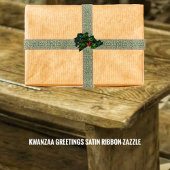 Kwanzaa Greetings Satijnen Lint
