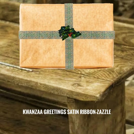 Kwanzaa Greetings Satijnen Lint