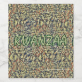 Kwanzaa Greetings Wijn Etiket (Enkel label)