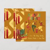 Kwanzaa Groeten Joyous Happy Winter Viering Feestdagenkaart (Voorkant / Achterkant)