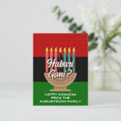 Kwanzaa HABARI GANI Feestdagenkaart (Staand voorkant)