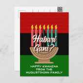 Kwanzaa HABARI GANI Feestdagenkaart (Voorkant / Achterkant)