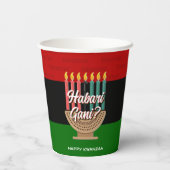 Kwanzaa HABARI GANI Papieren Bekers (Achterkant)