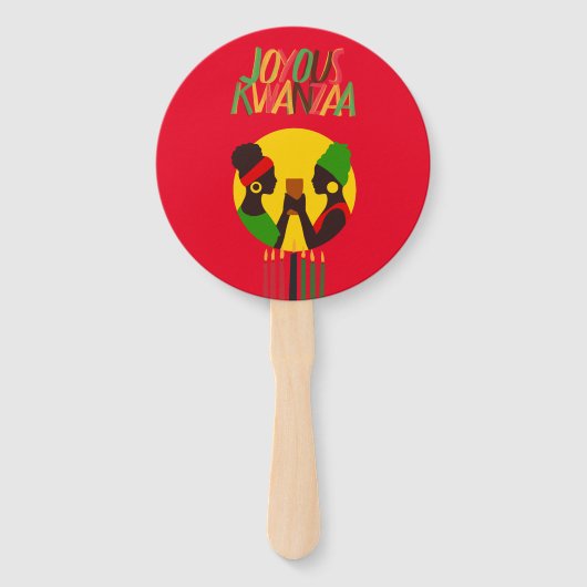 Kwanzaa Hand Fan - Feestgunst Handwaaier (Achterkant)