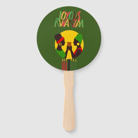 Kwanzaa Hand Fan - Feestgunst Handwaaier (Voorkant)