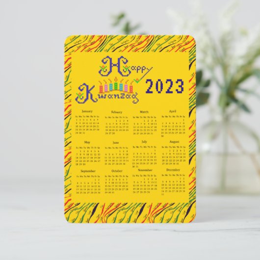 Kwanzaa handkalender kaart (Staand voorkant)