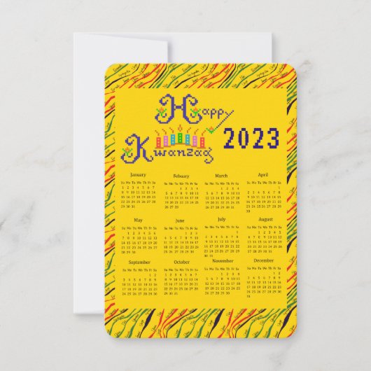 Kwanzaa handkalender kaart (Voorkant)