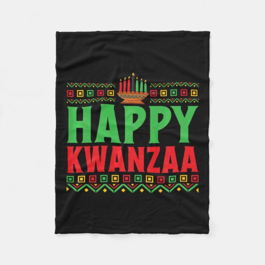 Kwanzaa - Happy Kwanzaa Fleece Deken (Voorkant)