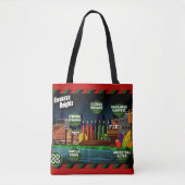 Kwanzaa Heights, VakantiePolis Kaart Tote Bag (Voorkant)