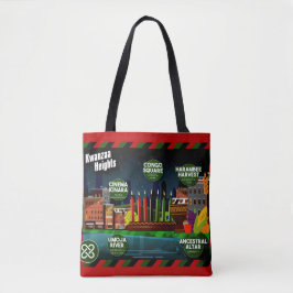 Kwanzaa Heights, VakantiePolis Kaart Tote Bag