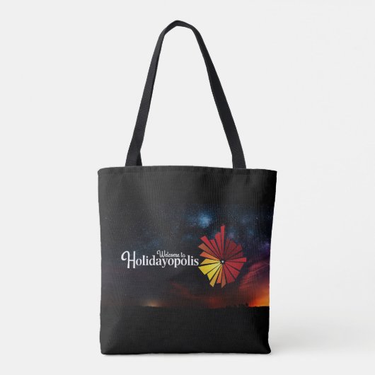 Kwanzaa Heights, VakantiePolis Kaart Tote Bag (Achterkant)