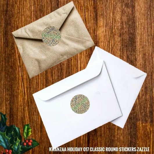 Kwanzaa Holiday 017 Ronde Sticker